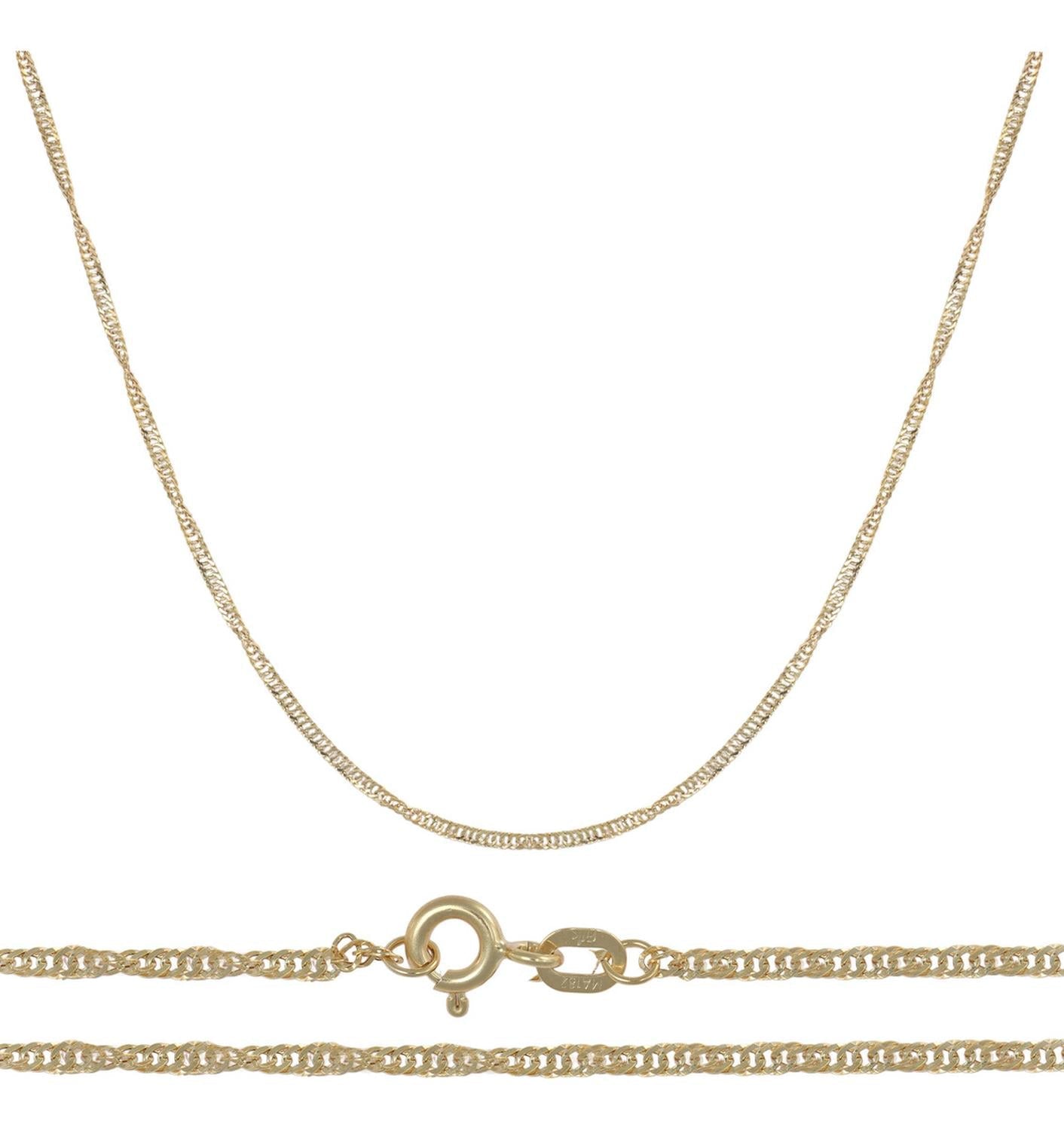 Cadena Singapur Oro 10k 50cm 2mm .8gr Italiano Color Dorado