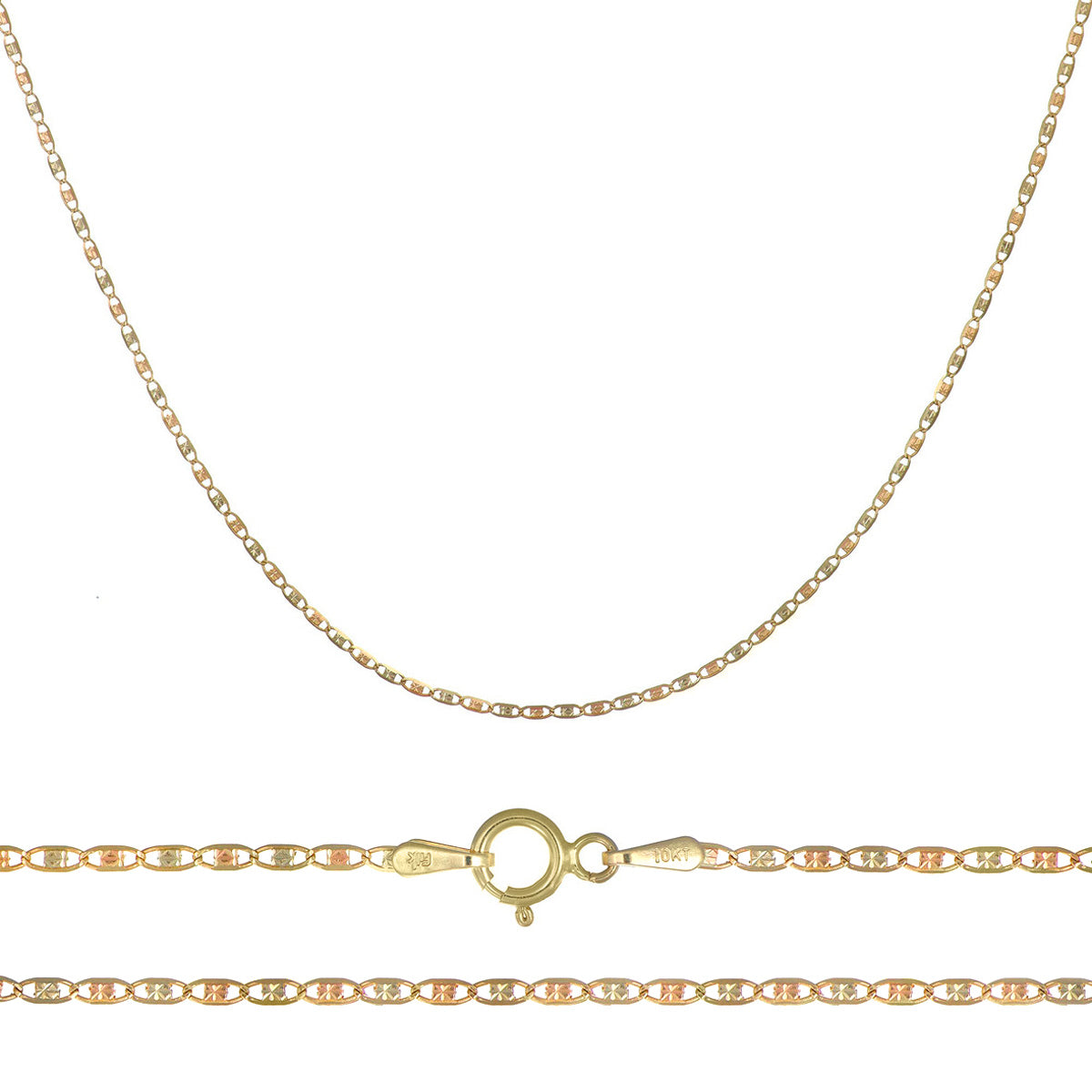 Cadena Valentino De Oro Italiano 14k, Calibre 1.5 Mm, 40cm
