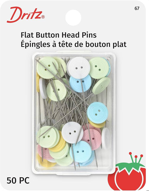 Alfileres Dritz con Cabezal Plano en Forma de Botón - 4.5 cm (50 Unidades)