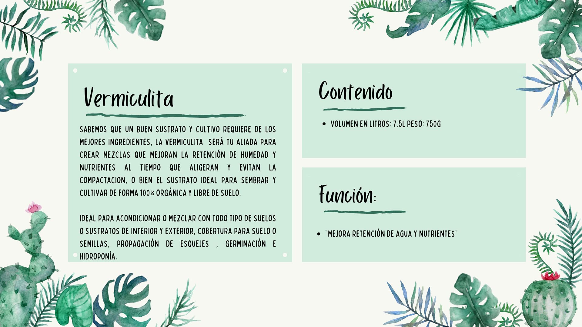 Vermiculita Orgánica 7.8L – Sustrato para Plantas
