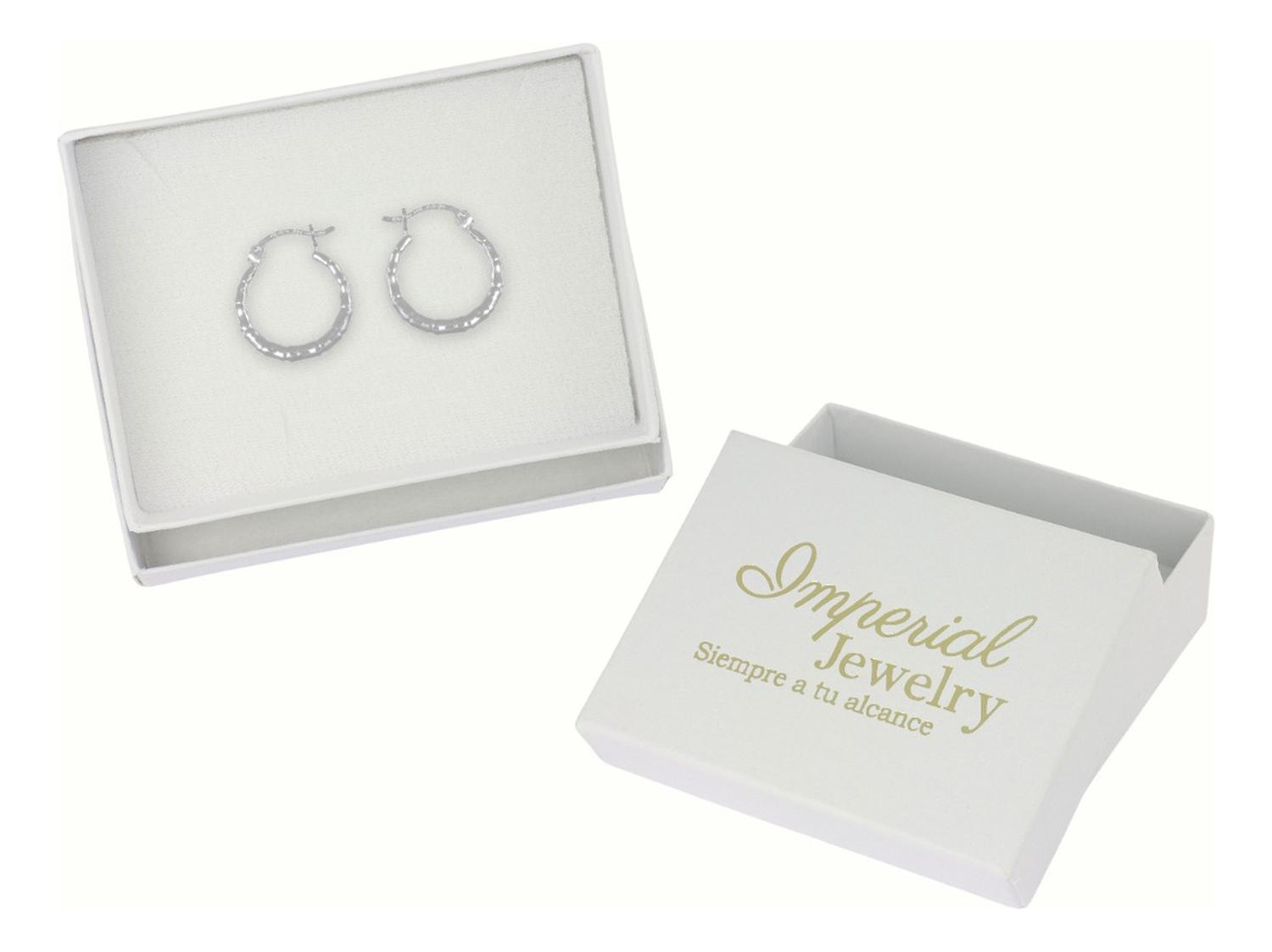 Arete Para Mujer Inflado De Plata Ley 925 Pulido De 15 Mm