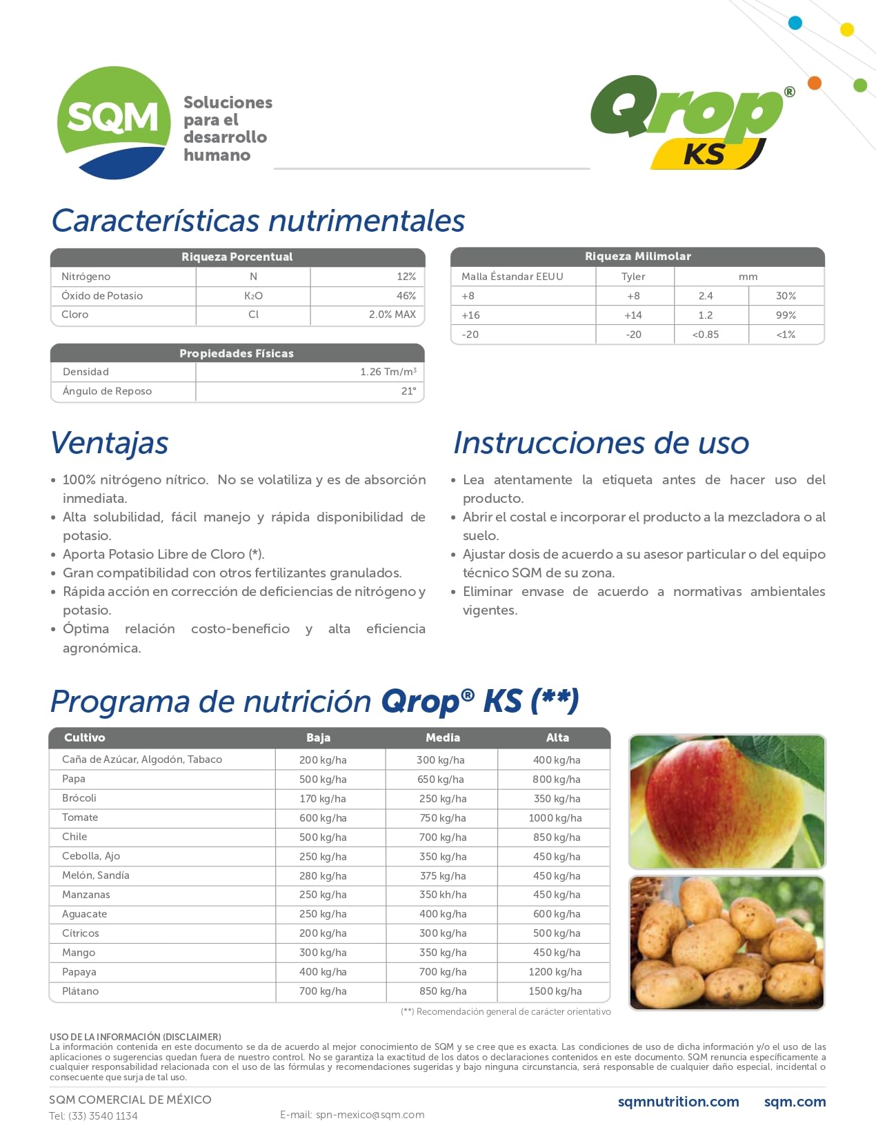 Qrop KS Granulado – Fertilizante de Potasio (Nitro-Phoska)
