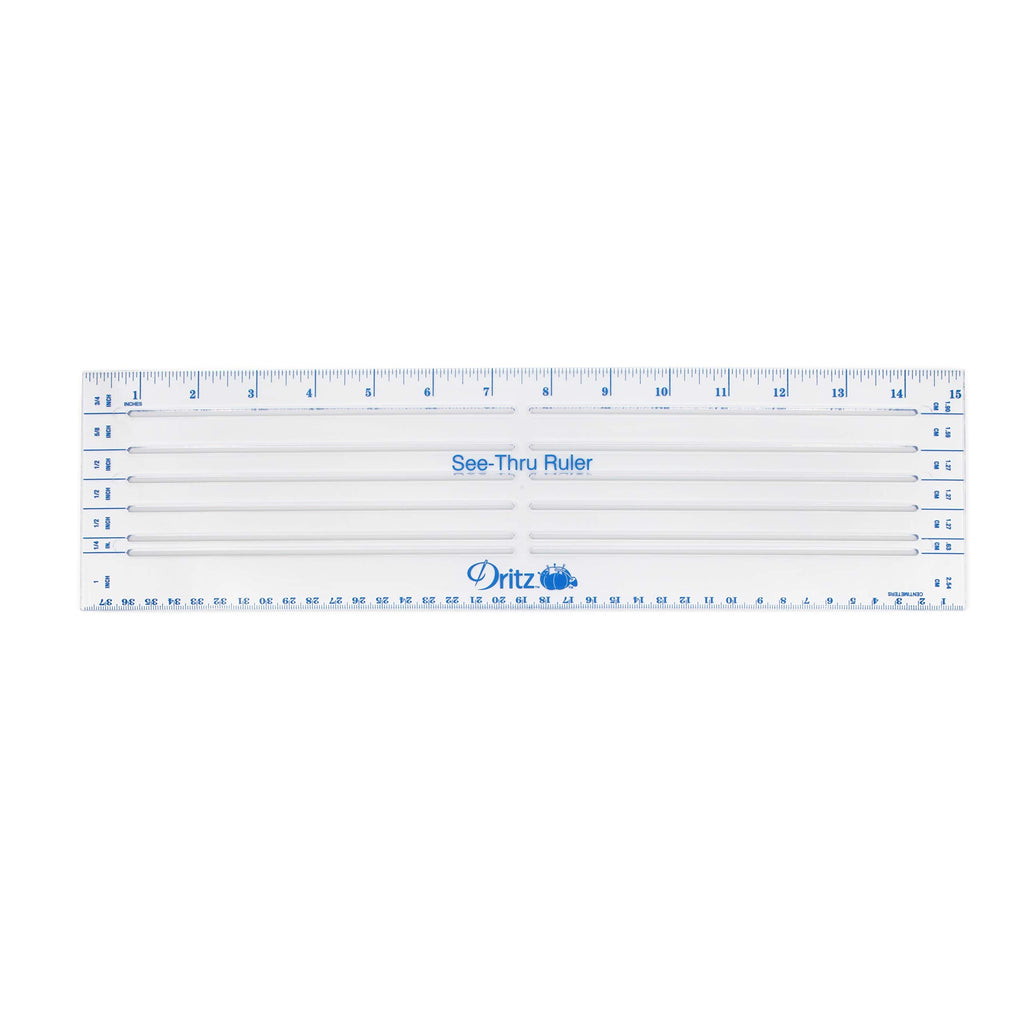 Regla Transparente con Ranuras Dritz (4" x 15")