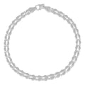 Pulsera De Plata 925 Armado A Mano De Flor De 18 Cm De 2mm