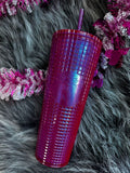 STARBUCKS 2024 Iridescent Deep Magenta Grid