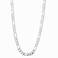 Cadena De Plata 925 Estilo 3x1 Figaro Calibre 4.1mm en 5 colores