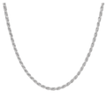 Cadena De Plata 925 Estilo Torsal De 55 Cm Calibre 4.5 Mm