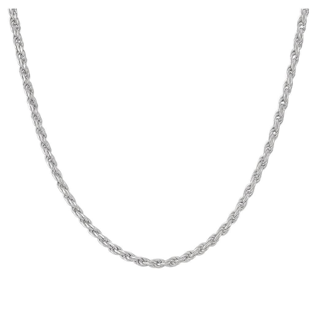 Cadena De Plata 925 Estilo Torsal De 55 Cm Calibre 4.5 Mm