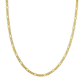 Cadena De Oro Italiano 14k, Estilo Figaro 3x1 Hueca