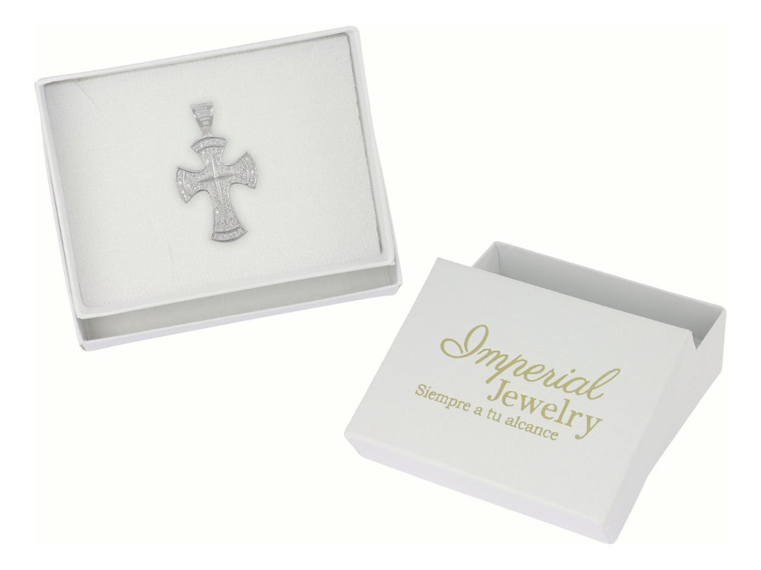 Dije Turco De Plata Ley 925 De Cruz Gresa Con Zirconia