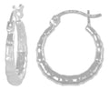 Arete Para Mujer Inflado De Plata Ley 925 Pulido De 15 Mm