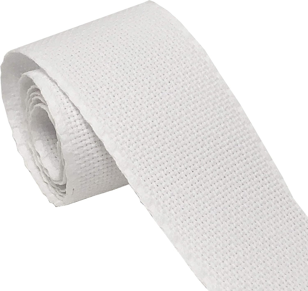 Un Metro de Cinta Aida 14 española 5 cm blanco para Punto de Cruz con borde