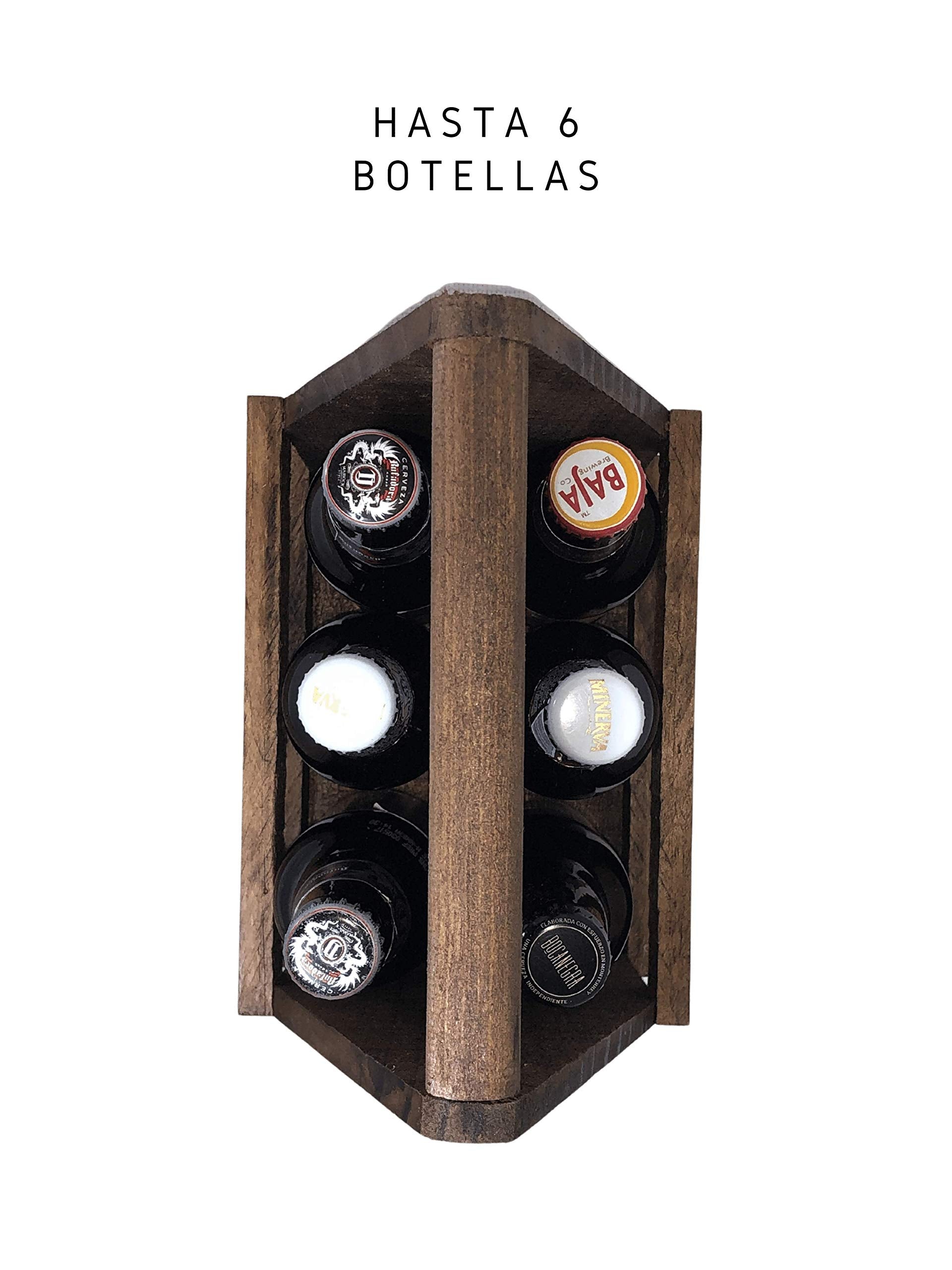 Porta Cervezas de Madera para 6 Botellas – Six Pack