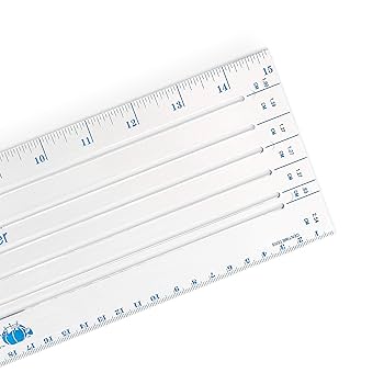 Regla Transparente con Ranuras Dritz (4" x 15")