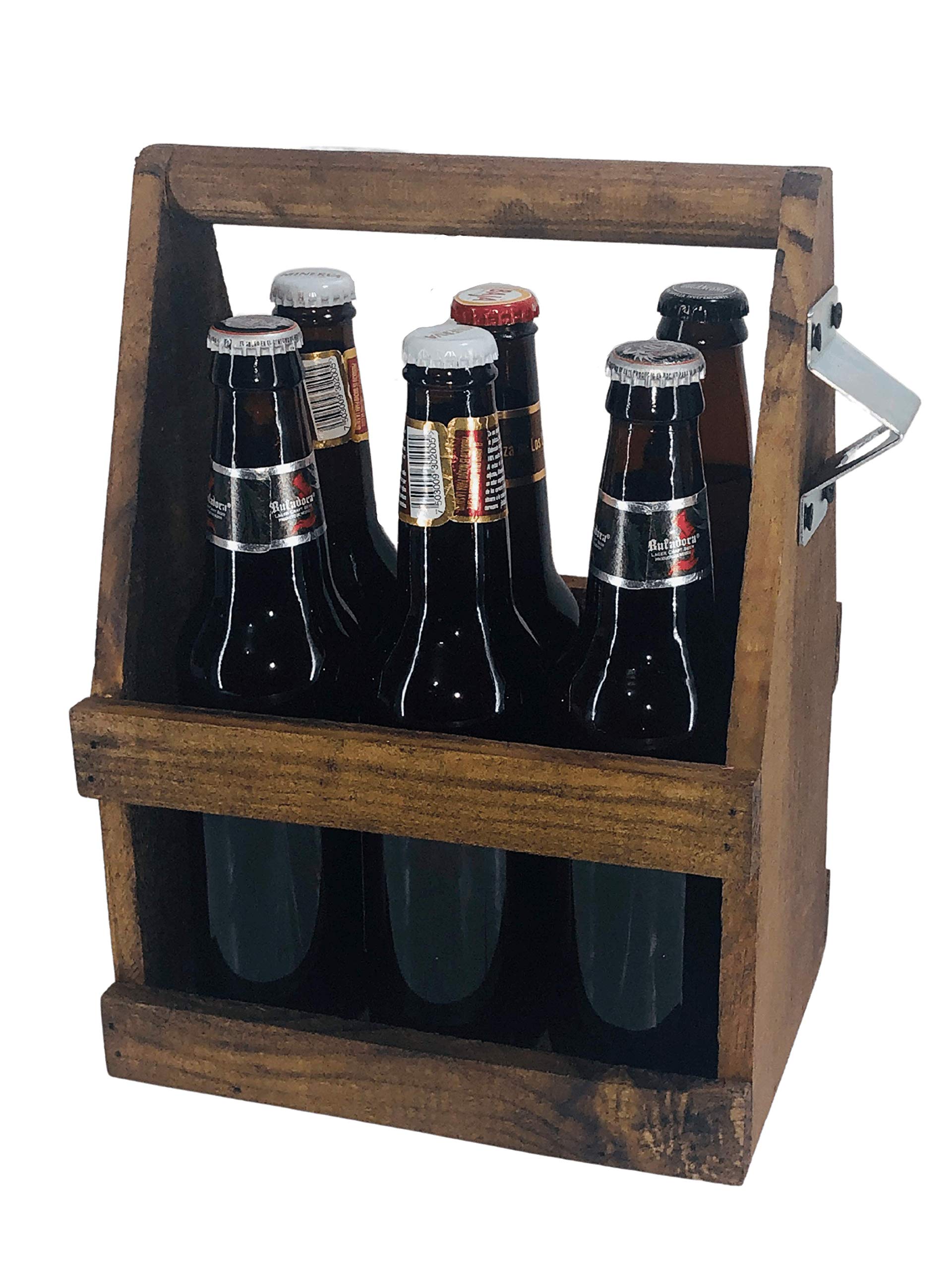 Porta Cervezas de Madera para 6 Botellas – Six Pack
