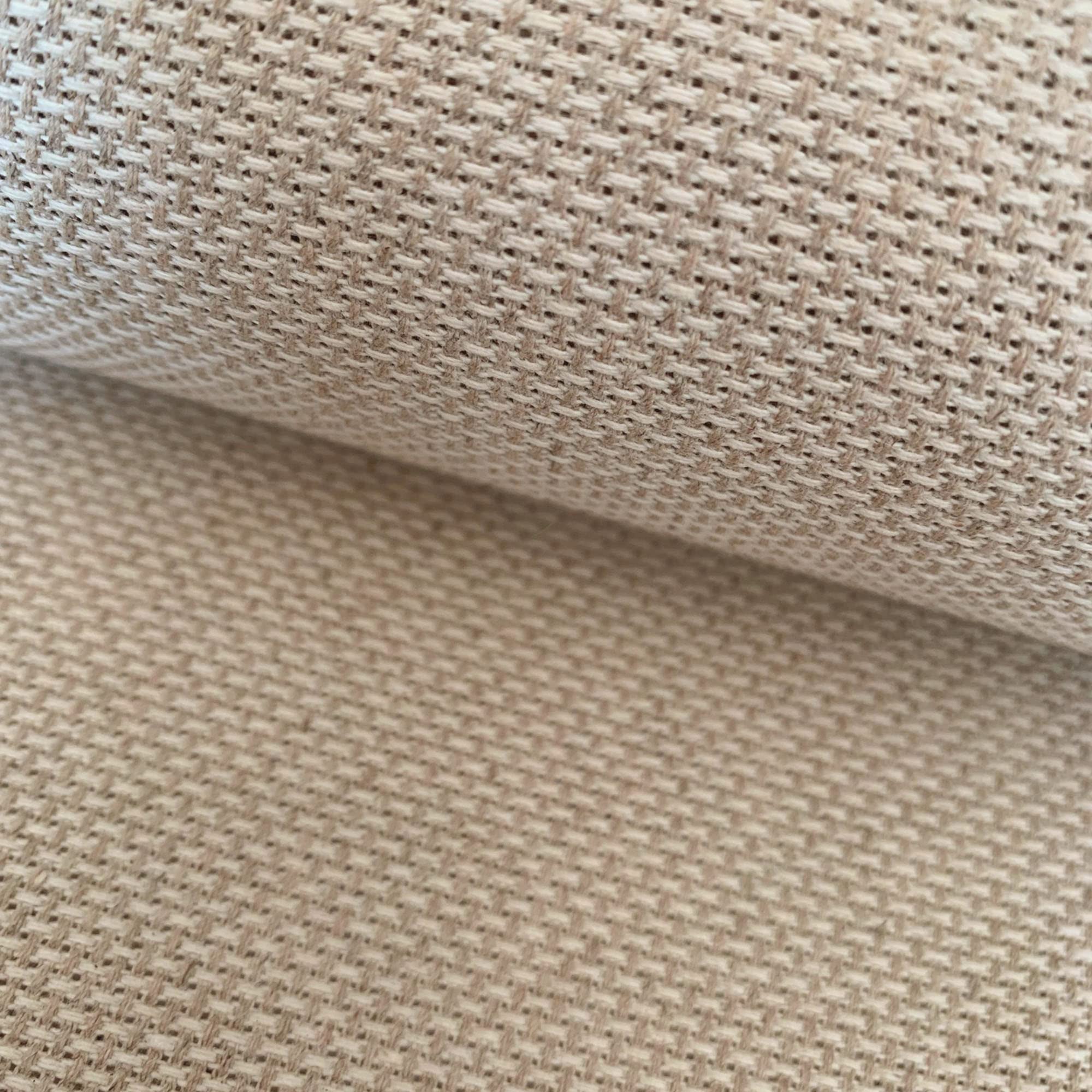 1/2 metro de Tela para Bordar Punto de Cruz Aida Omega con Lino Marfil Beige 11 Ct 60 cm de ancho