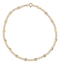 Pulsera Italiana 3x1 Serpentina De 10 Quilates 2mm, 21.5cm