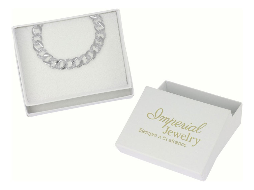 Pulsera Turca De Plata 925 Barbada Con Zirconia De 20 Cm