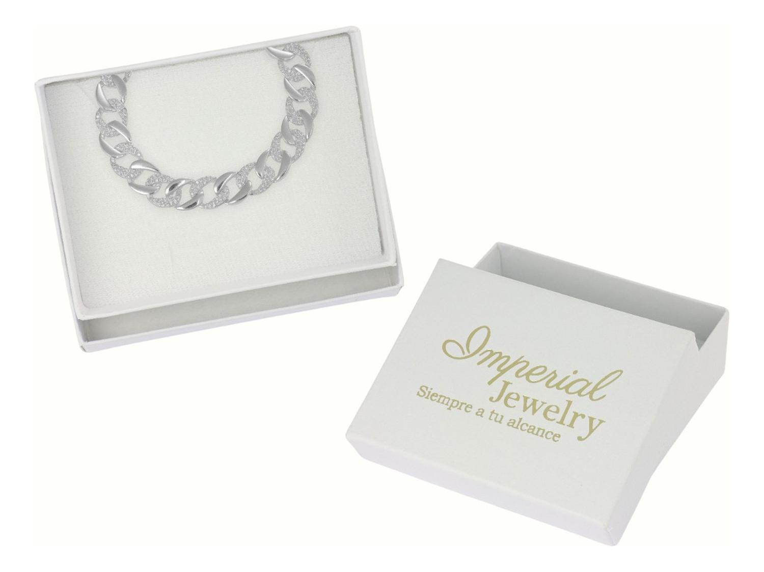 Pulsera Turca De Plata 925 Barbada Con Zirconia De 20 Cm
