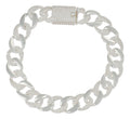 Pulsera Turca De Plata 925 Barbada Con Zirconia De 20 Cm