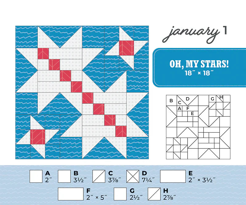 Calendario Perpetuo de Bloques de Quilt - 365 Días de Inspiración
