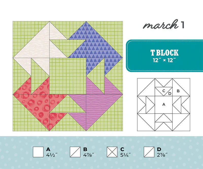 Calendario Perpetuo de Bloques de Quilt - 365 Días de Inspiración
