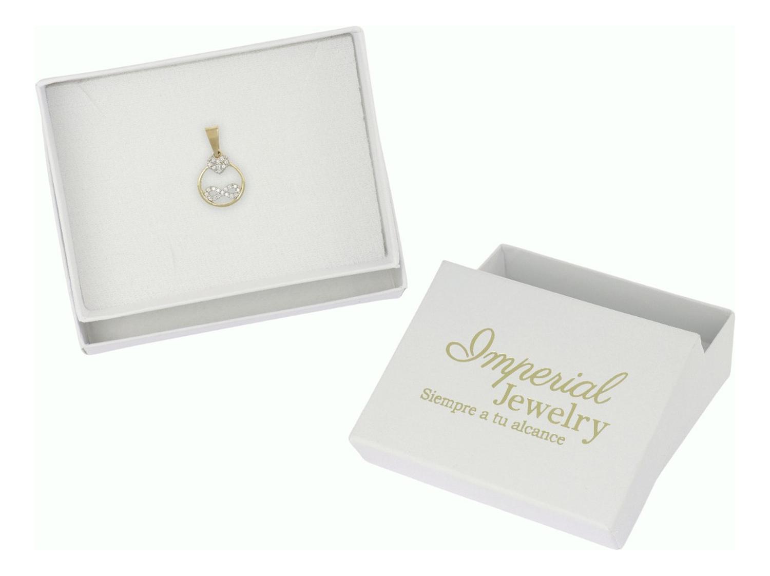 Dije De Corazón E Infinito Con Zirconia En Oro De 10k