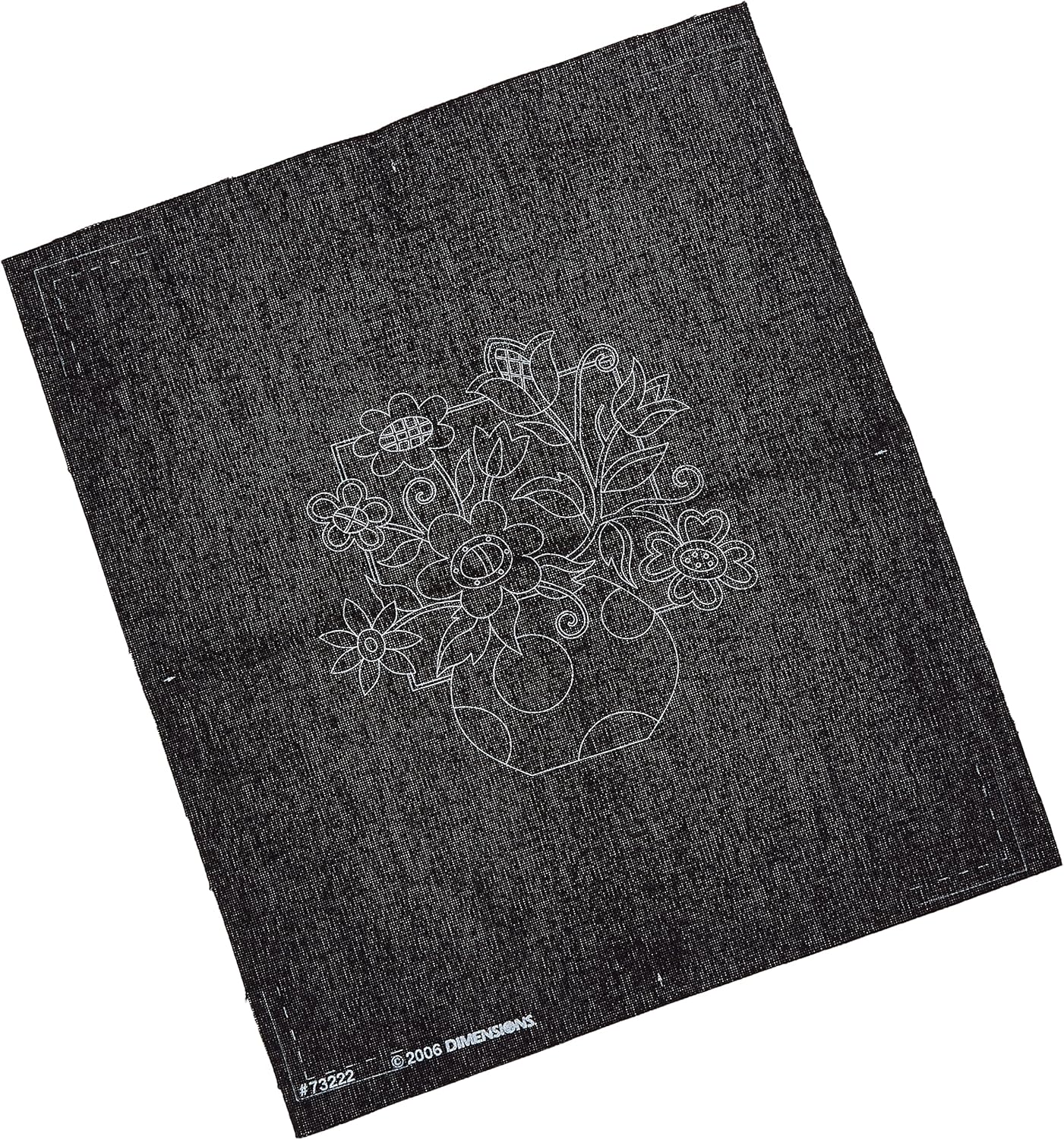 Kit para Punch Needle Floral sobre Negro