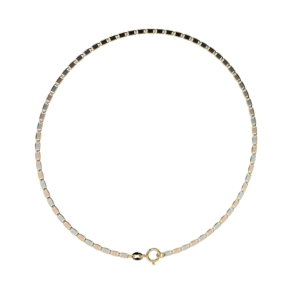 Pulsera de Oro 10K Estilo Italiano Valentino | Brazalete Delicado en Oro Amarillo o Tricolor