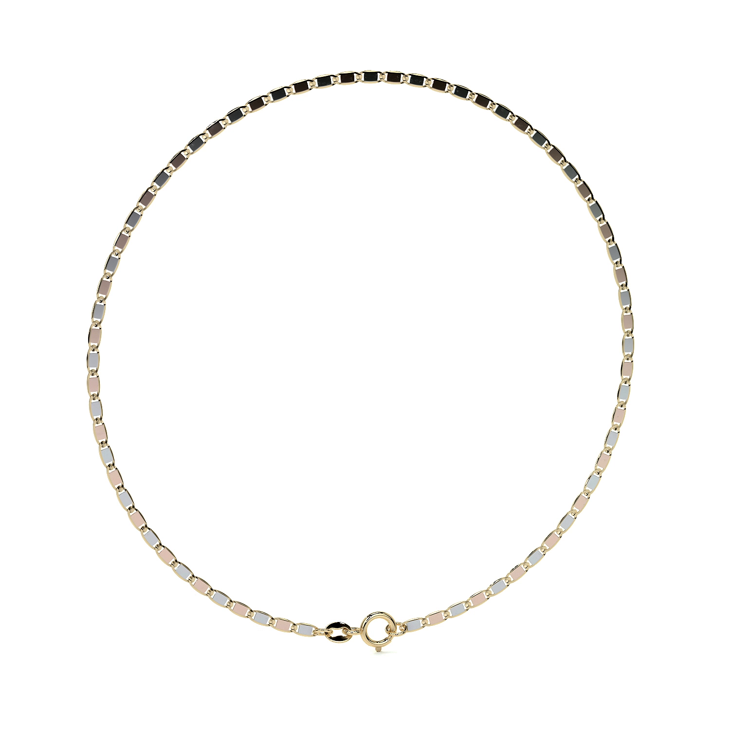 Pulsera de Oro 10K Estilo Italiano Valentino | Brazalete Delicado en Oro Amarillo o Tricolor