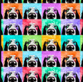 1/2 metro de Arriba el Perro Pop Art en colores sobre blanco