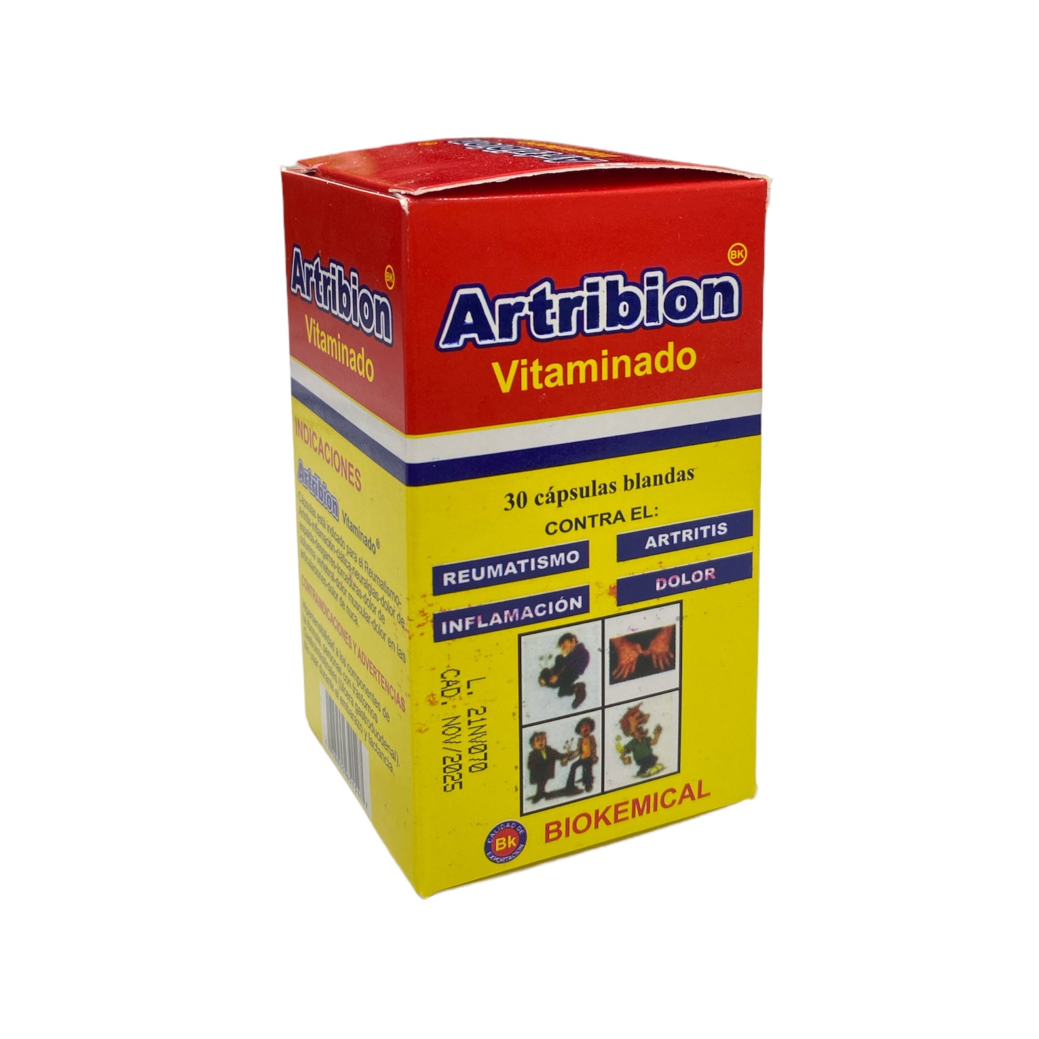 Artribion Vitaminado 30 cápsulas suplemento articular reumatismo Biokemical