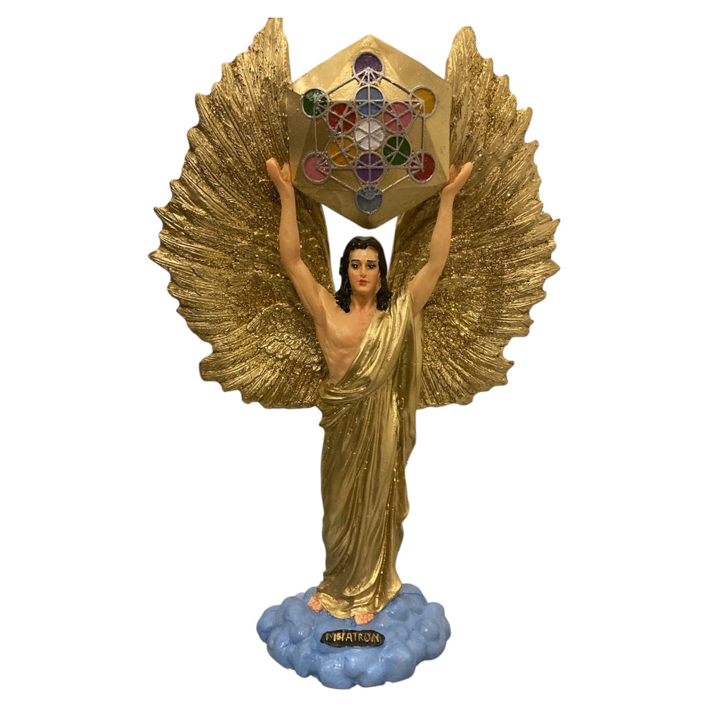 Metatron Arcangel Resina Nacional Pintado A Mano 32 Cm
