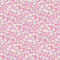 1/2 metro de Mini Margaritas blancas sobre rosa Flores Lewis & Irene
