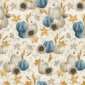 1/2 metro de Calabazas azules y blancas con girasoles