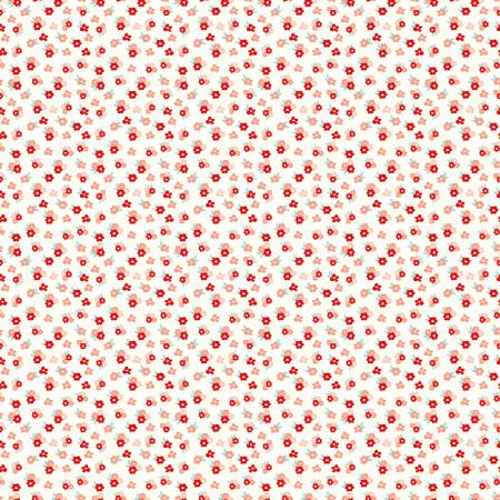 1/2 metro de Mini florecitas rojas y rosas Tú y Yo Sandy Gervais