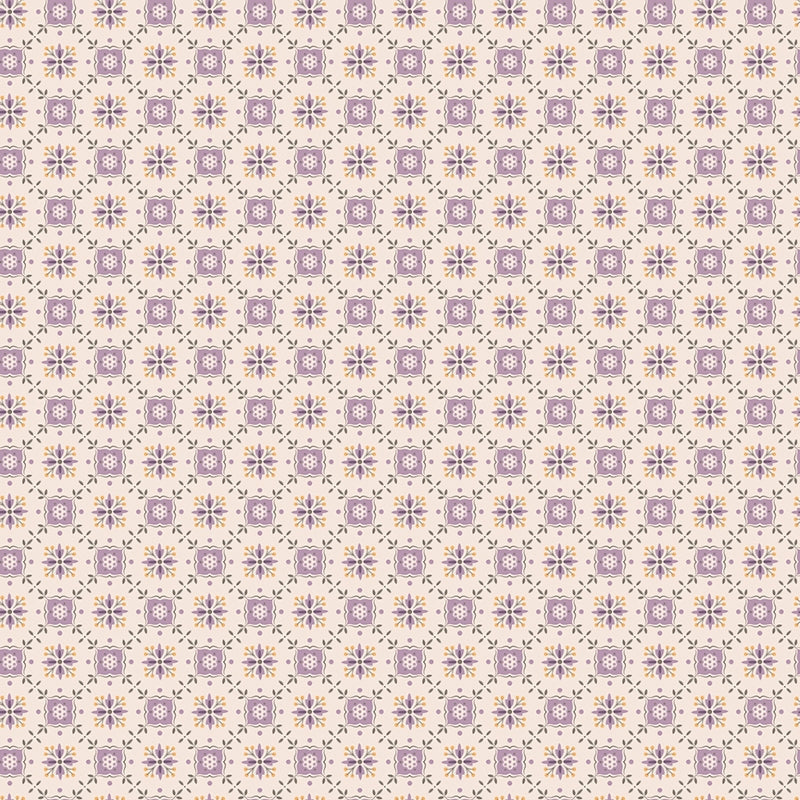 1/2 metro Mosaico damasco Lila amarillo Retazos & Abundancia Lori Holt
