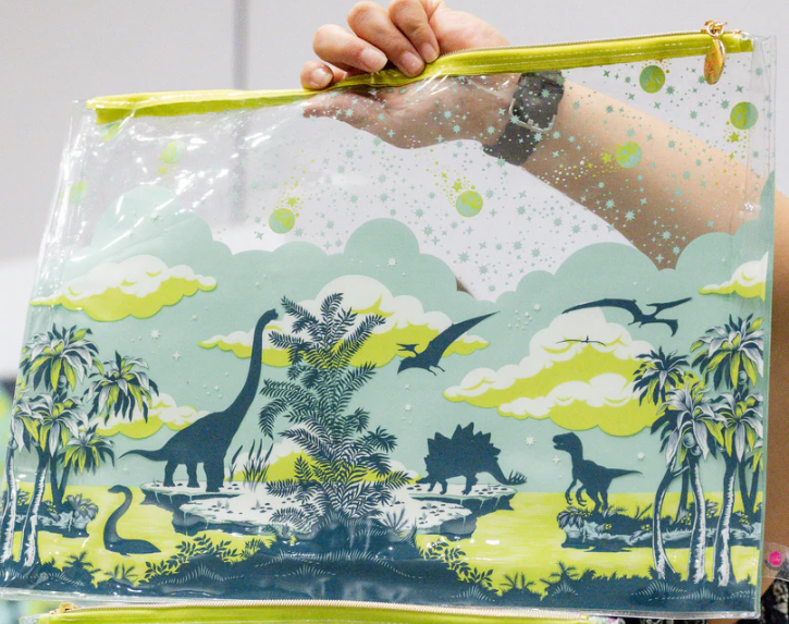 Bolsa de Vinyl para Proyectos Meteoro Verde de Tula Pink  33 x 46 cm