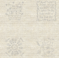 Panel de Bordado 10 diseños Florece y Crece Natalie Bird en lino-algodón 30 x 137 cm