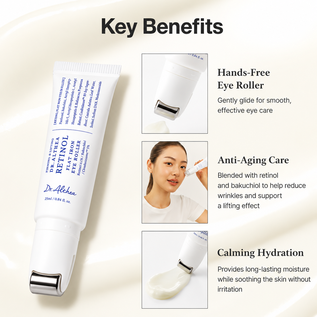 Dr. Althea - Retinol Flat Iron Eye Roller | 25ml