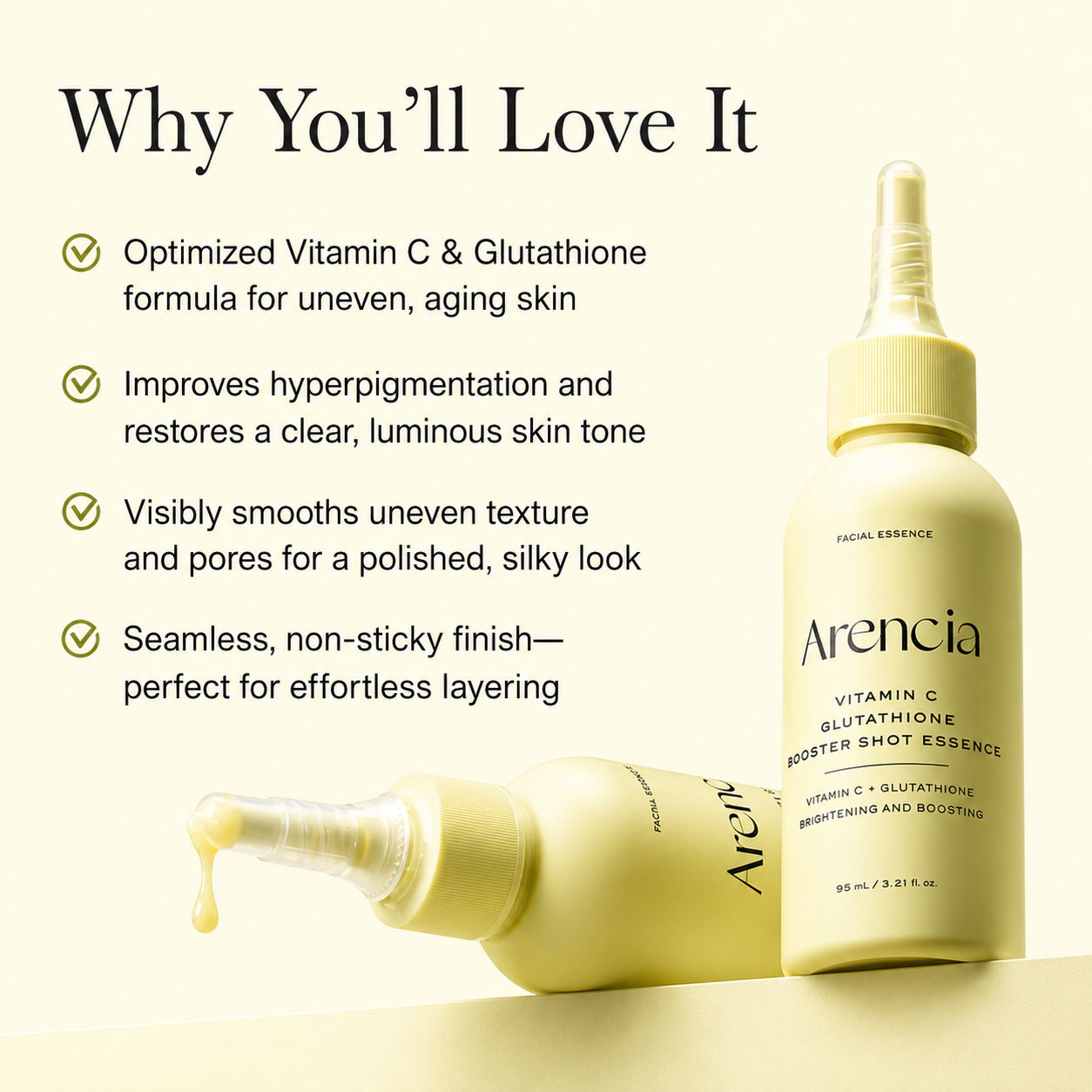Arencia - Vitamin C Glutathione Booster Shot Essence | Esencia 95 ml