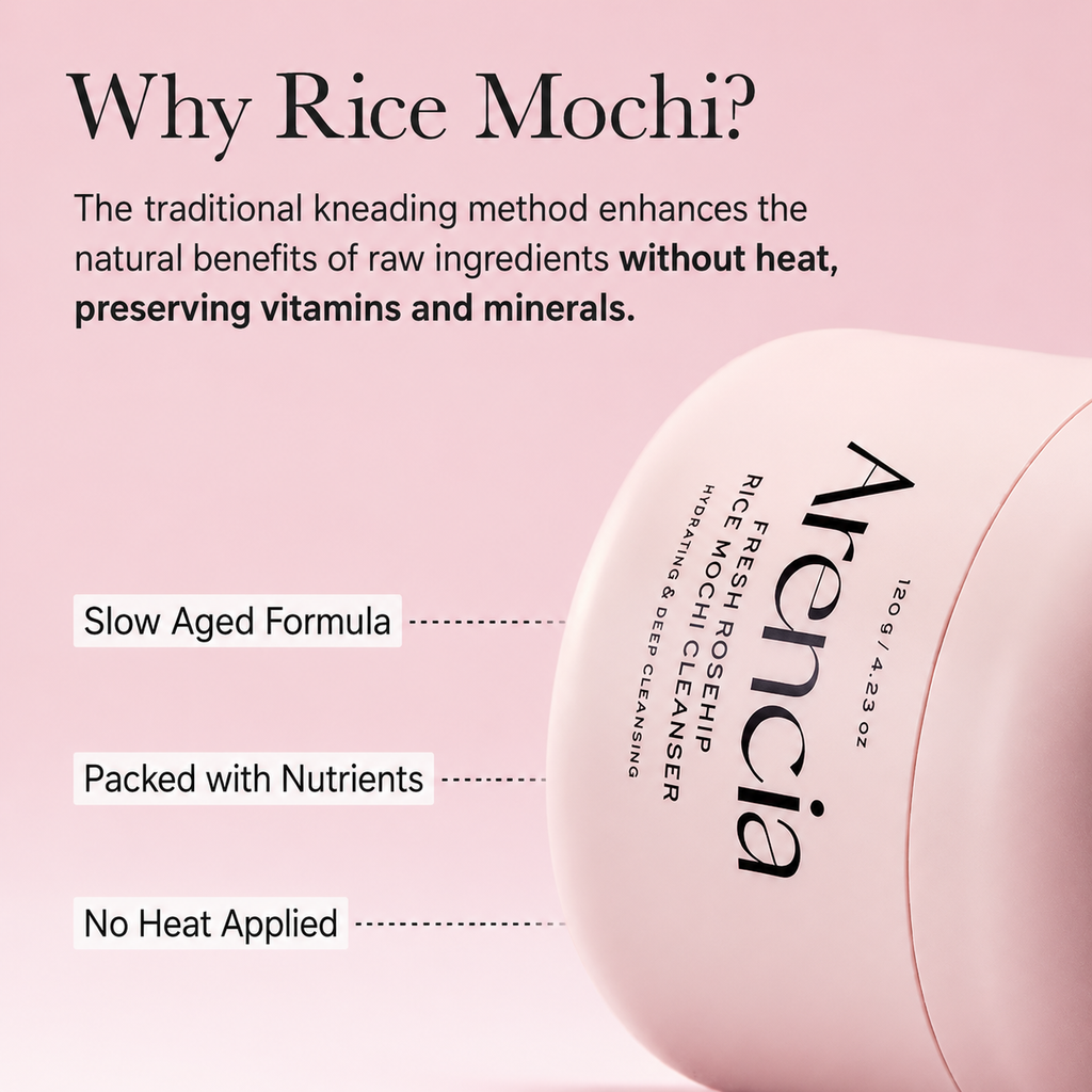 Arencia - Fresh Rosehip Rice Mochi Cleanser | Limpiador Facial 120 g