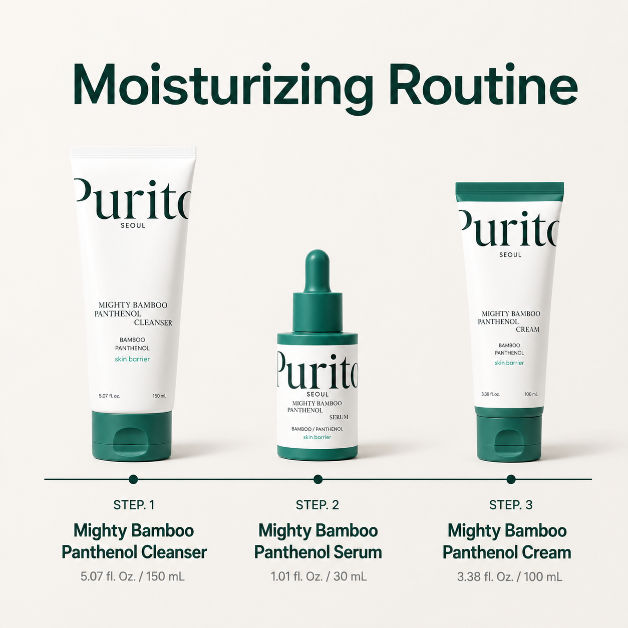 Purito SEOUL - Mighty Bamboo Panthenol Cream | Crema 100 ml
