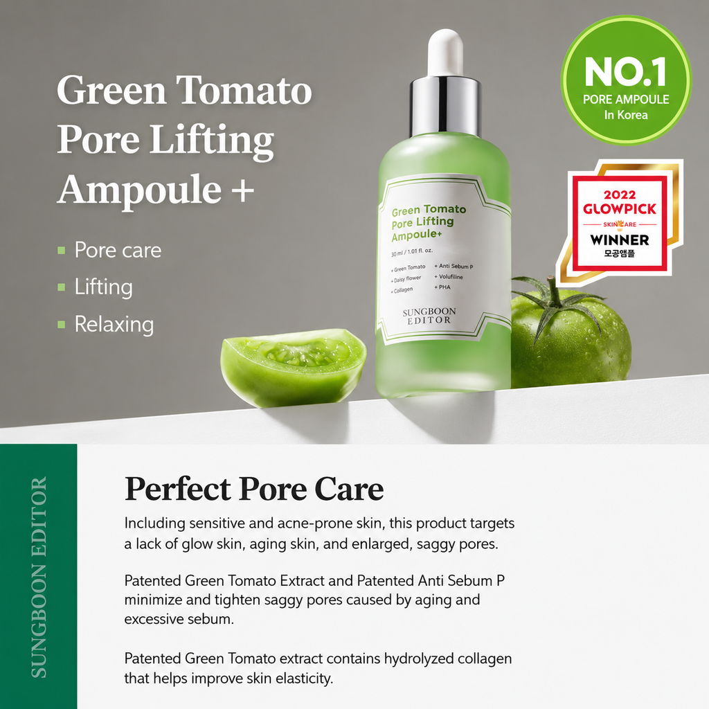 SUNGBOON EDITOR - Green Tomato Pore Lifting Ampoule 30ml