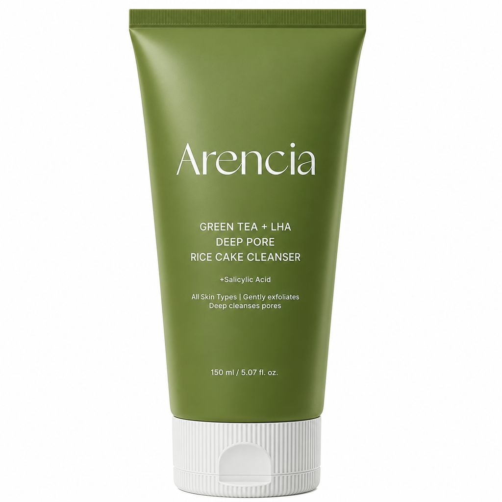 Arencia - Green Tea + LHA Deep Pore Rice Cake Cleanser 150g