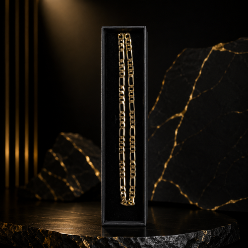 Cadena Cartier Oro Laminado 18K en estuche negro