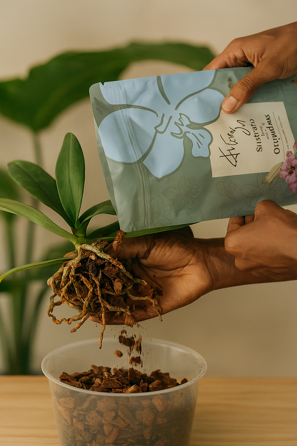 Sustrato para Orquídeas Fibra de Coco y Corteza de Pino 500g