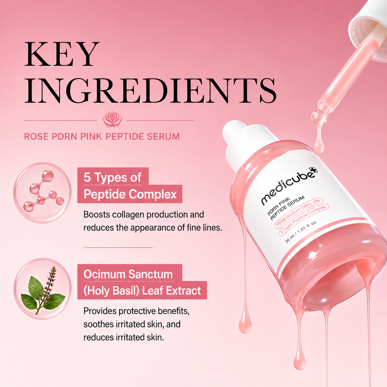 medicube - PDRN Pink Peptide Serum | Sérum 30 ml