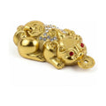 Piyao Pixiu Miniatura Feng Shui Amuleto Suerte 1cm Dorado