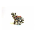 Elefante Abundancia Con Billete Y Pedrería 7.5 Cm Dorado Oscuro